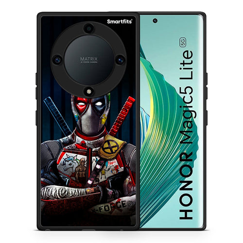 Θήκη Honor Magic5 Lite 5G / X9a Funny Guy από τη Smartfits με σχέδιο στο πίσω μέρος και μαύρο περίβλημα | Honor Magic5 Lite 5G / X9a Funny Guy Case with Colorful Back and Black Bezels