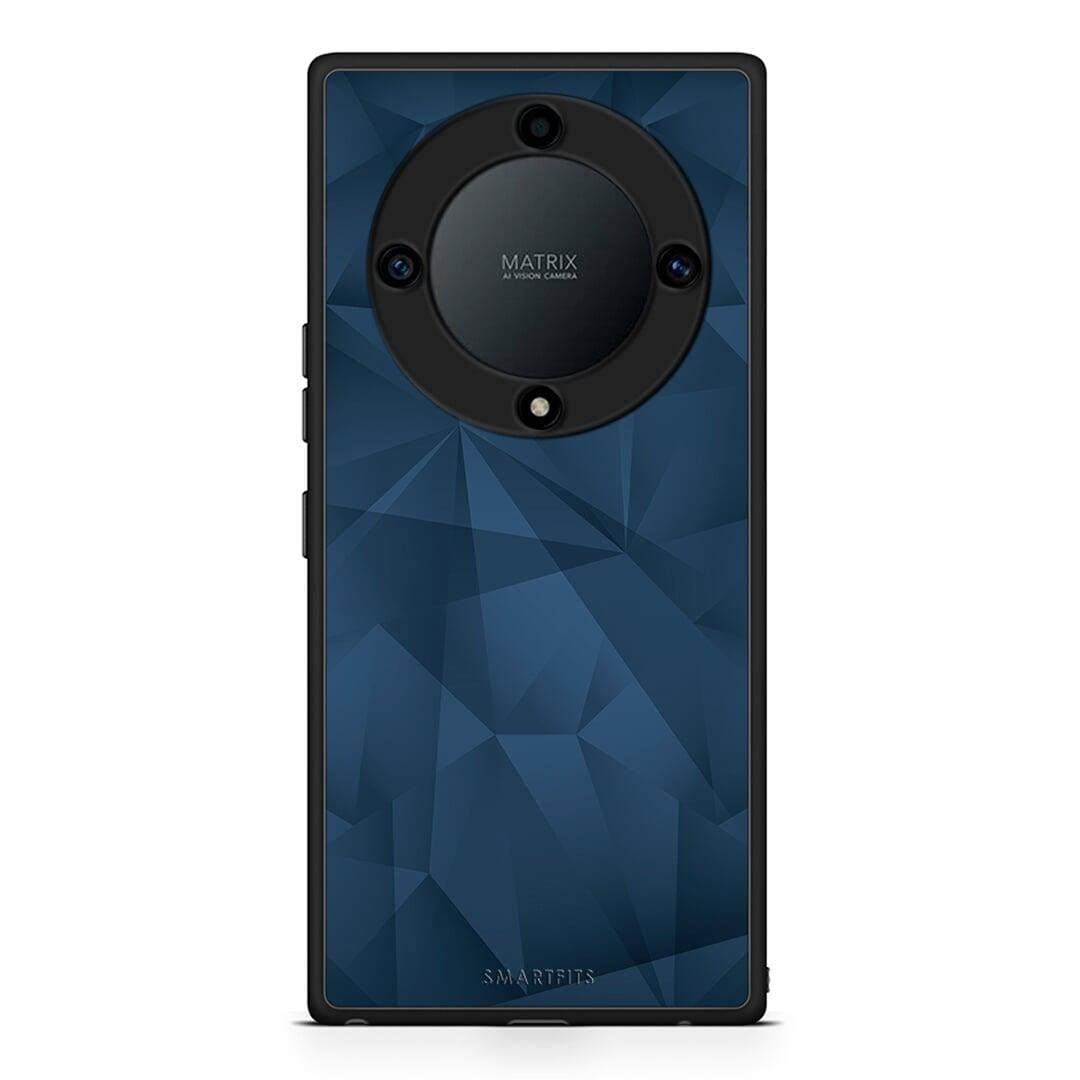 Θήκη Honor Magic5 Lite 5G / X9a Geometric Blue Abstract από τη Smartfits με σχέδιο στο πίσω μέρος και μαύρο περίβλημα | Honor Magic5 Lite 5G / X9a Geometric Blue Abstract Case with Colorful Back and Black Bezels