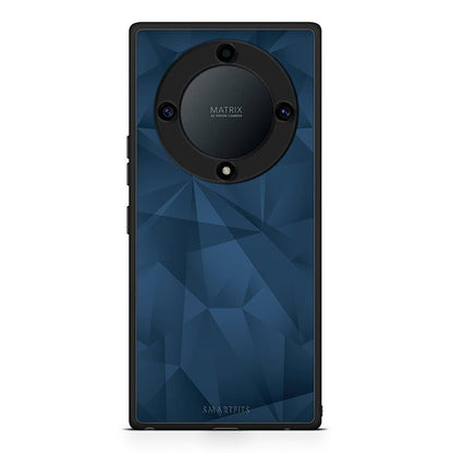 Θήκη Honor Magic5 Lite 5G / X9a Geometric Blue Abstract από τη Smartfits με σχέδιο στο πίσω μέρος και μαύρο περίβλημα | Honor Magic5 Lite 5G / X9a Geometric Blue Abstract Case with Colorful Back and Black Bezels