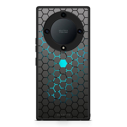 Θήκη Honor Magic5 Lite 5G / X9a Geometric Hexagonal από τη Smartfits με σχέδιο στο πίσω μέρος και μαύρο περίβλημα | Honor Magic5 Lite 5G / X9a Geometric Hexagonal Case with Colorful Back and Black Bezels