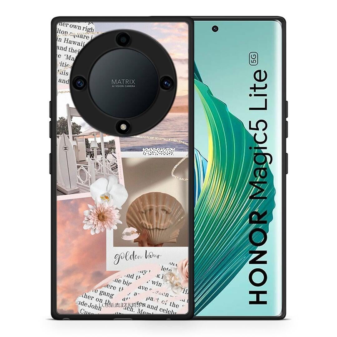 Θήκη Honor Magic5 Lite 5G / X40 / X9a Golden Hour από τη Smartfits με σχέδιο στο πίσω μέρος και μαύρο περίβλημα | Honor Magic5 Lite 5G / X40 / X9a Golden Hour Case with Colorful Back and Black Bezels