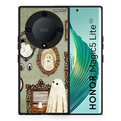 Θήκη Honor Magic5 Lite 5G / X9a Halloween Ghost Season από τη Smartfits με σχέδιο στο πίσω μέρος και μαύρο περίβλημα | Honor Magic5 Lite 5G / X9a Halloween Ghost Season Case with Colorful Back and Black Bezels