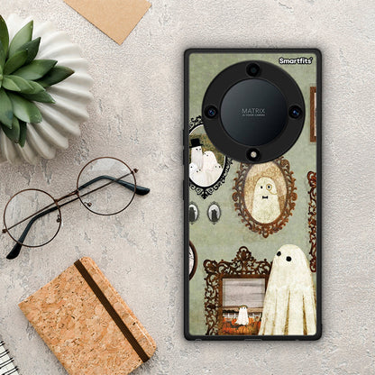 Θήκη Honor Magic5 Lite 5G / X9a Halloween Ghost Season από τη Smartfits με σχέδιο στο πίσω μέρος και μαύρο περίβλημα | Honor Magic5 Lite 5G / X9a Halloween Ghost Season Case with Colorful Back and Black Bezels