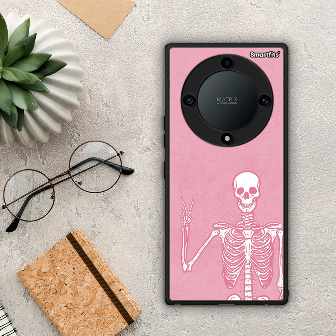 Θήκη Honor Magic5 Lite 5G / X9a Halloween Motivation από τη Smartfits με σχέδιο στο πίσω μέρος και μαύρο περίβλημα | Honor Magic5 Lite 5G / X9a Halloween Motivation Case with Colorful Back and Black Bezels