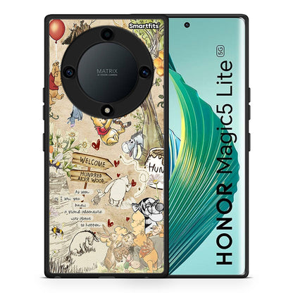 Θήκη Honor Magic5 Lite 5G / X9a Happy Friends από τη Smartfits με σχέδιο στο πίσω μέρος και μαύρο περίβλημα | Honor Magic5 Lite 5G / X9a Happy Friends Case with Colorful Back and Black Bezels