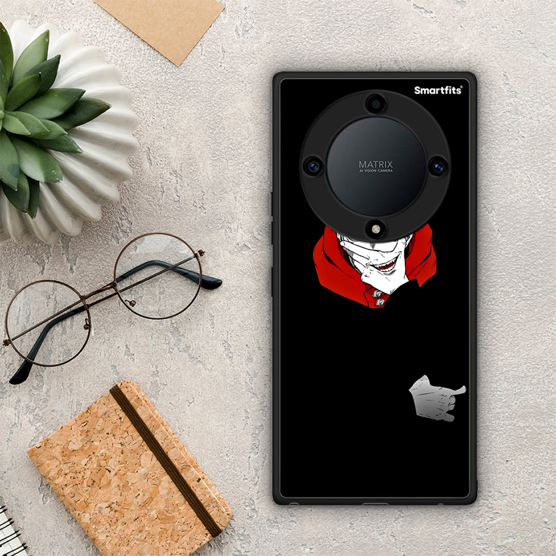 Θήκη Honor Magic5 Lite 5G / X9a Itadori Anime από τη Smartfits με σχέδιο στο πίσω μέρος και μαύρο περίβλημα | Honor Magic5 Lite 5G / X9a Itadori Anime Case with Colorful Back and Black Bezels