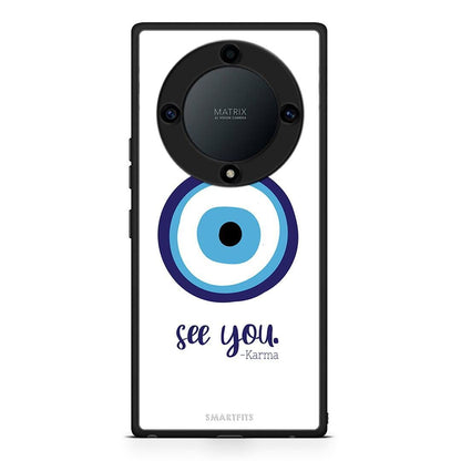 Θήκη Honor Magic5 Lite 5G / X9a Karma Says από τη Smartfits με σχέδιο στο πίσω μέρος και μαύρο περίβλημα | Honor Magic5 Lite 5G / X9a Karma Says Case with Colorful Back and Black Bezels