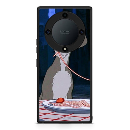 Θήκη Honor Magic5 Lite 5G / X9a Lady And Tramp 1 από τη Smartfits με σχέδιο στο πίσω μέρος και μαύρο περίβλημα | Honor Magic5 Lite 5G / X9a Lady And Tramp 1 Case with Colorful Back and Black Bezels