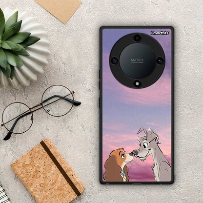 Θήκη Honor Magic5 Lite 5G / X9a Lady And Tramp από τη Smartfits με σχέδιο στο πίσω μέρος και μαύρο περίβλημα | Honor Magic5 Lite 5G / X9a Lady And Tramp Case with Colorful Back and Black Bezels