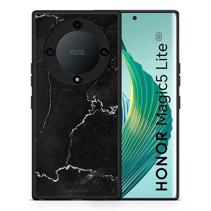 Θήκη Honor Magic5 Lite 5G / X9a Marble Black από τη Smartfits με σχέδιο στο πίσω μέρος και μαύρο περίβλημα | Honor Magic5 Lite 5G / X9a Marble Black Case with Colorful Back and Black Bezels