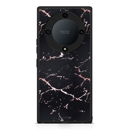 Θήκη Honor Magic5 Lite 5G / X9a Marble Black Rosegold από τη Smartfits με σχέδιο στο πίσω μέρος και μαύρο περίβλημα | Honor Magic5 Lite 5G / X9a Marble Black Rosegold Case with Colorful Back and Black Bezels