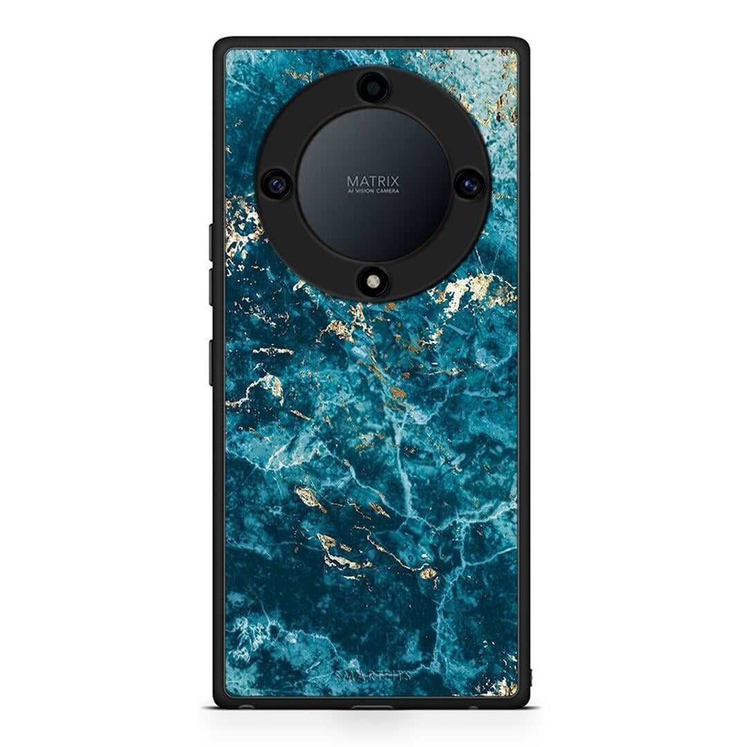 Θήκη Honor Magic5 Lite 5G / X9a Marble Blue από τη Smartfits με σχέδιο στο πίσω μέρος και μαύρο περίβλημα | Honor Magic5 Lite 5G / X9a Marble Blue Case with Colorful Back and Black Bezels
