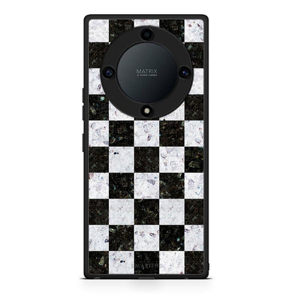 Θήκη Honor Magic5 Lite 5G / X9a Marble Square Geometric από τη Smartfits με σχέδιο στο πίσω μέρος και μαύρο περίβλημα | Honor Magic5 Lite 5G / X9a Marble Square Geometric Case with Colorful Back and Black Bezels
