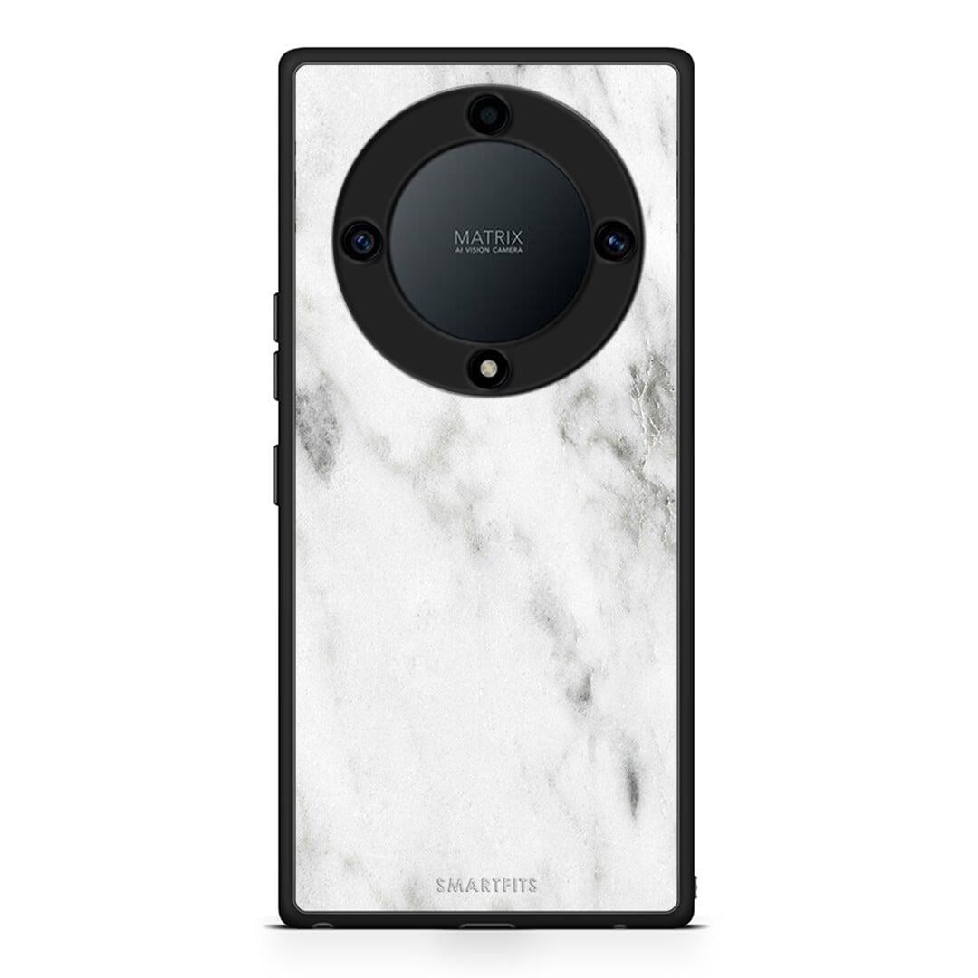Θήκη Honor Magic5 Lite 5G / X9a Marble White από τη Smartfits με σχέδιο στο πίσω μέρος και μαύρο περίβλημα | Honor Magic5 Lite 5G / X9a Marble White Case with Colorful Back and Black Bezels