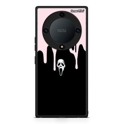 Θήκη Honor Magic5 Lite 5G / X9a Melting Halloween Mask από τη Smartfits με σχέδιο στο πίσω μέρος και μαύρο περίβλημα | Honor Magic5 Lite 5G / X9a Melting Halloween Mask Case with Colorful Back and Black Bezels