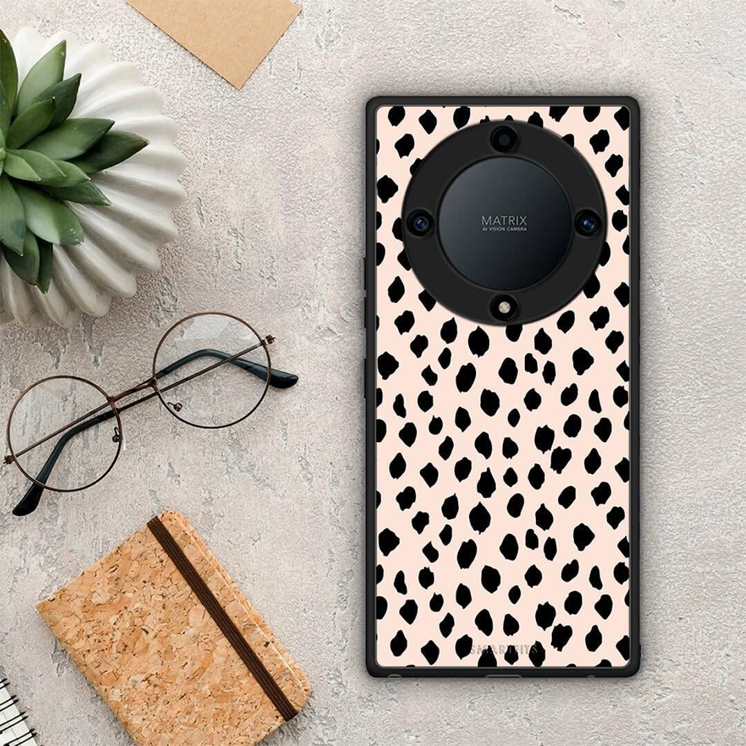 Θήκη Honor Magic5 Lite 5G / X9a New Polka Dots από τη Smartfits με σχέδιο στο πίσω μέρος και μαύρο περίβλημα | Honor Magic5 Lite 5G / X9a New Polka Dots Case with Colorful Back and Black Bezels