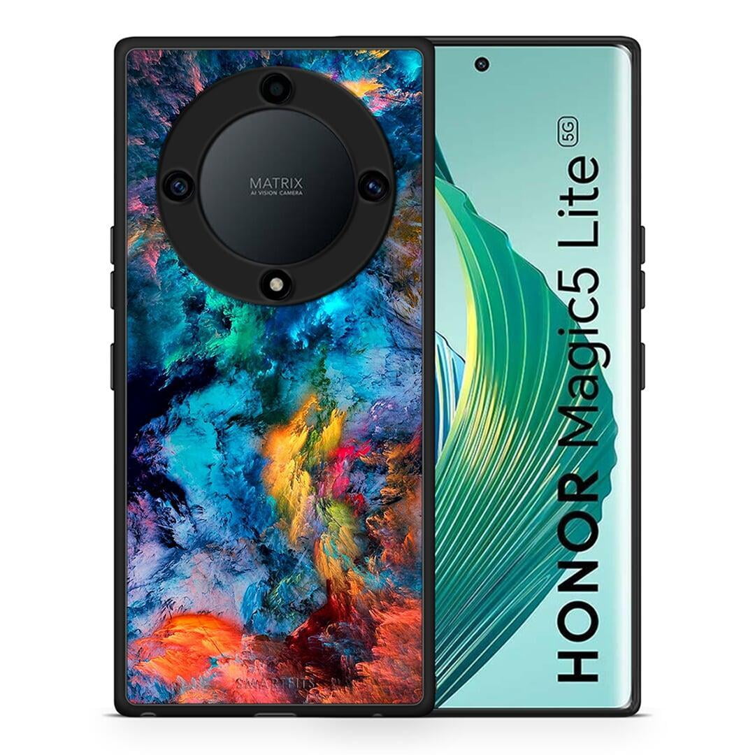 Θήκη Honor Magic5 Lite 5G / X9a Paint Crayola από τη Smartfits με σχέδιο στο πίσω μέρος και μαύρο περίβλημα | Honor Magic5 Lite 5G / X9a Paint Crayola Case with Colorful Back and Black Bezels