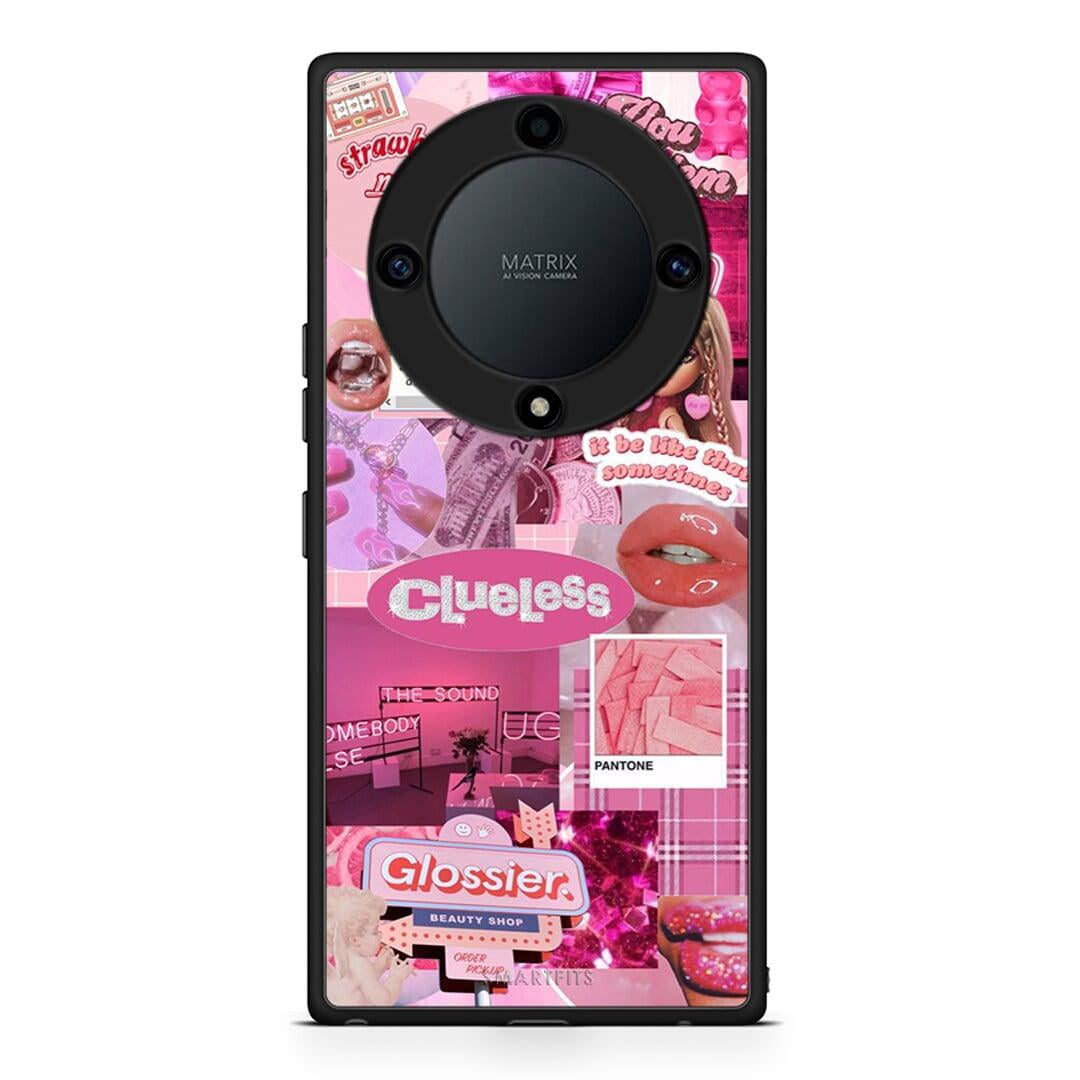 Θήκη Honor Magic5 Lite 5G / X9a Pink Love από τη Smartfits με σχέδιο στο πίσω μέρος και μαύρο περίβλημα | Honor Magic5 Lite 5G / X9a Pink Love Case with Colorful Back and Black Bezels