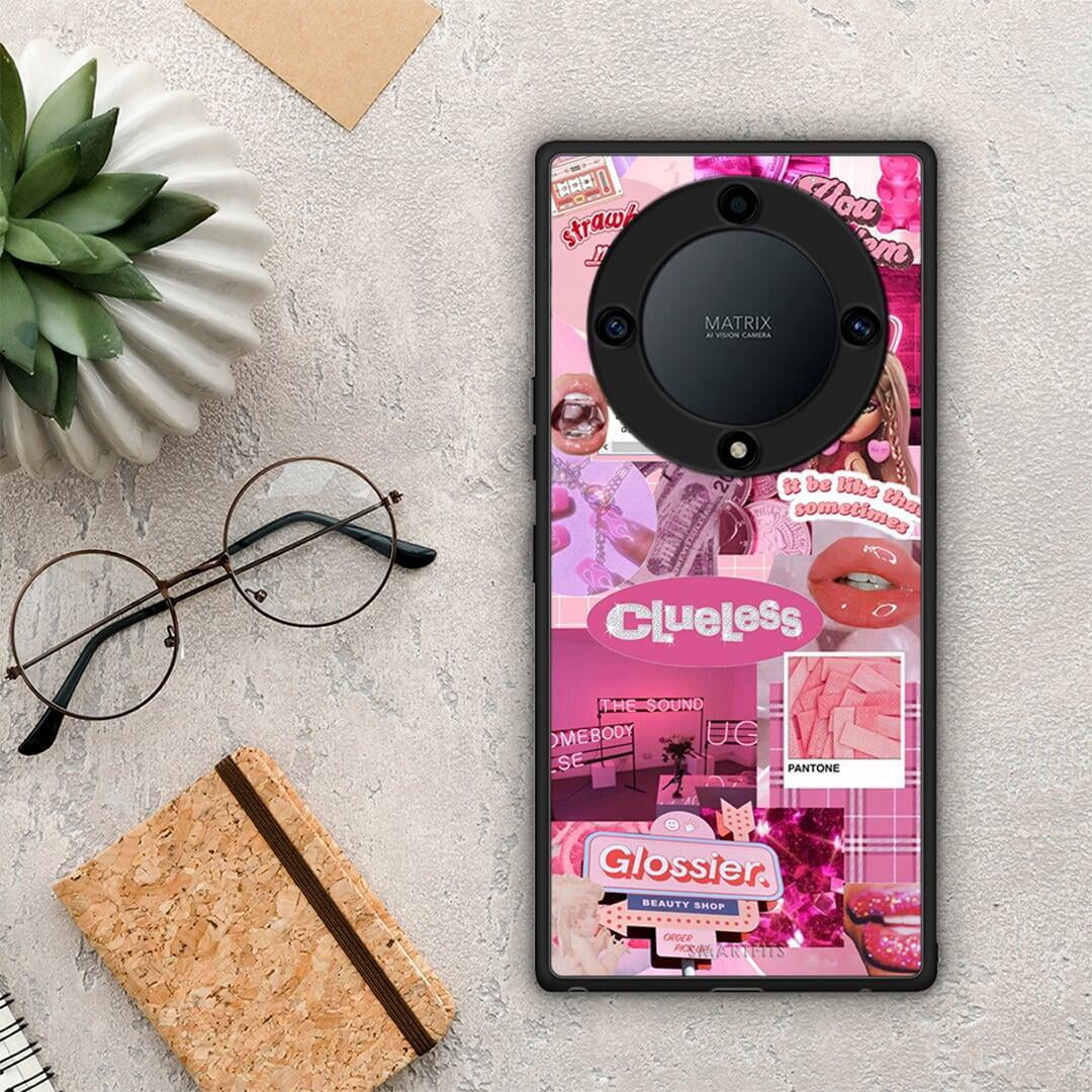 Θήκη Honor Magic5 Lite 5G / X9a Pink Love από τη Smartfits με σχέδιο στο πίσω μέρος και μαύρο περίβλημα | Honor Magic5 Lite 5G / X9a Pink Love Case with Colorful Back and Black Bezels