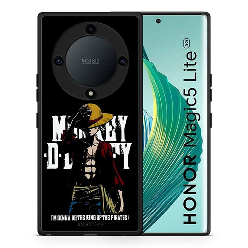 Θήκη Honor Magic5 Lite 5G / X9a Pirate King από τη Smartfits με σχέδιο στο πίσω μέρος και μαύρο περίβλημα | Honor Magic5 Lite 5G / X9a Pirate King Case with Colorful Back and Black Bezels