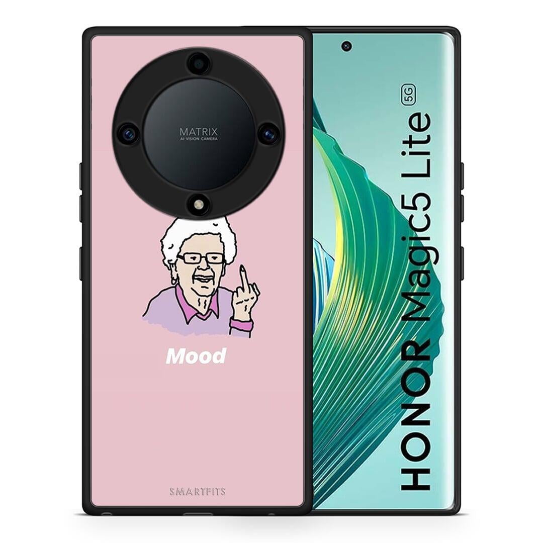 Θήκη Honor Magic5 Lite 5G / X9a PopArt Mood από τη Smartfits με σχέδιο στο πίσω μέρος και μαύρο περίβλημα | Honor Magic5 Lite 5G / X9a PopArt Mood Case with Colorful Back and Black Bezels