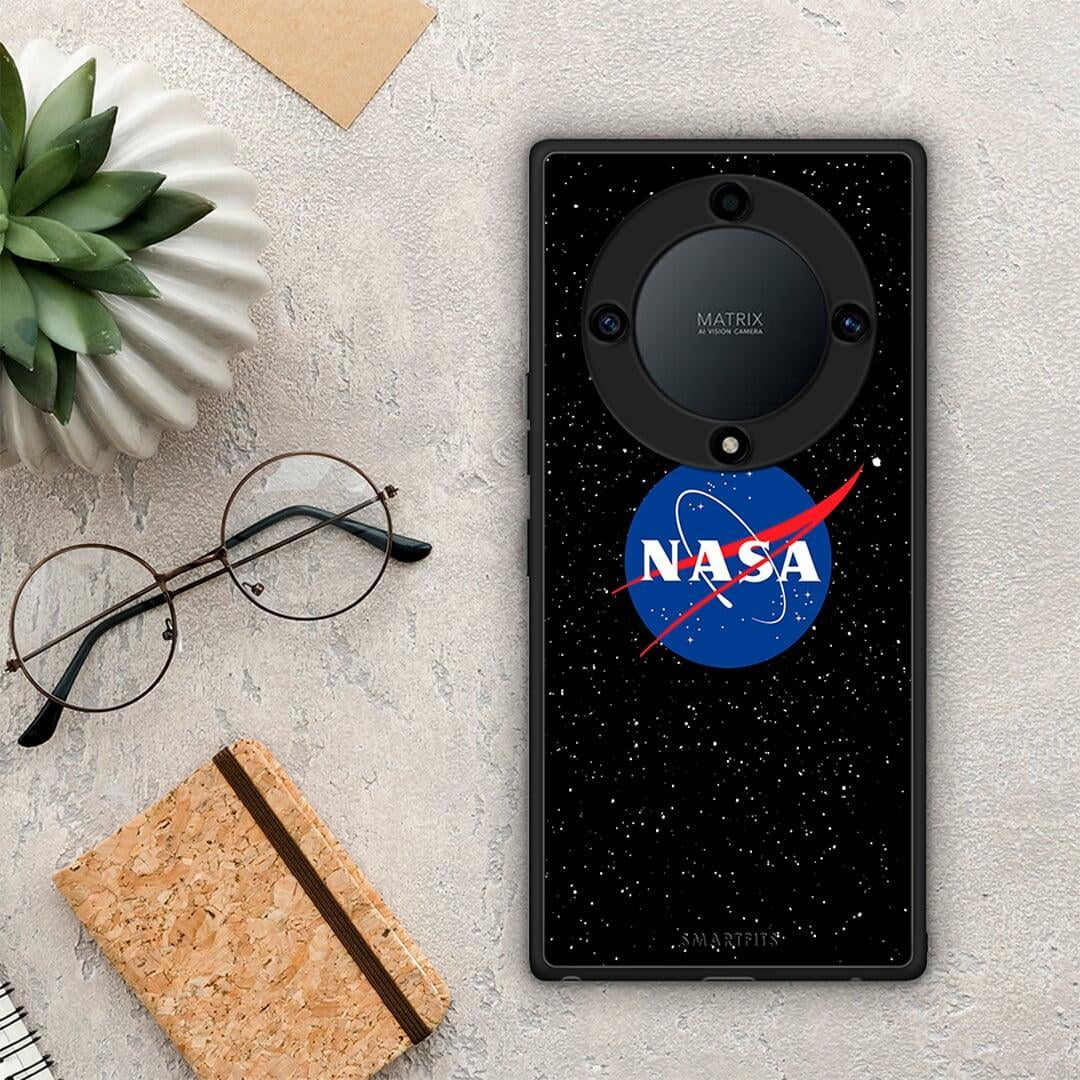 Θήκη Honor Magic5 Lite 5G / X9a PopArt NASA από τη Smartfits με σχέδιο στο πίσω μέρος και μαύρο περίβλημα | Honor Magic5 Lite 5G / X9a PopArt NASA Case with Colorful Back and Black Bezels