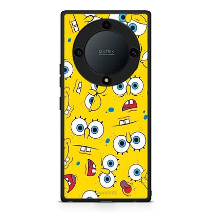 Θήκη Honor Magic5 Lite 5G / X9a PopArt Sponge από τη Smartfits με σχέδιο στο πίσω μέρος και μαύρο περίβλημα | Honor Magic5 Lite 5G / X9a PopArt Sponge Case with Colorful Back and Black Bezels