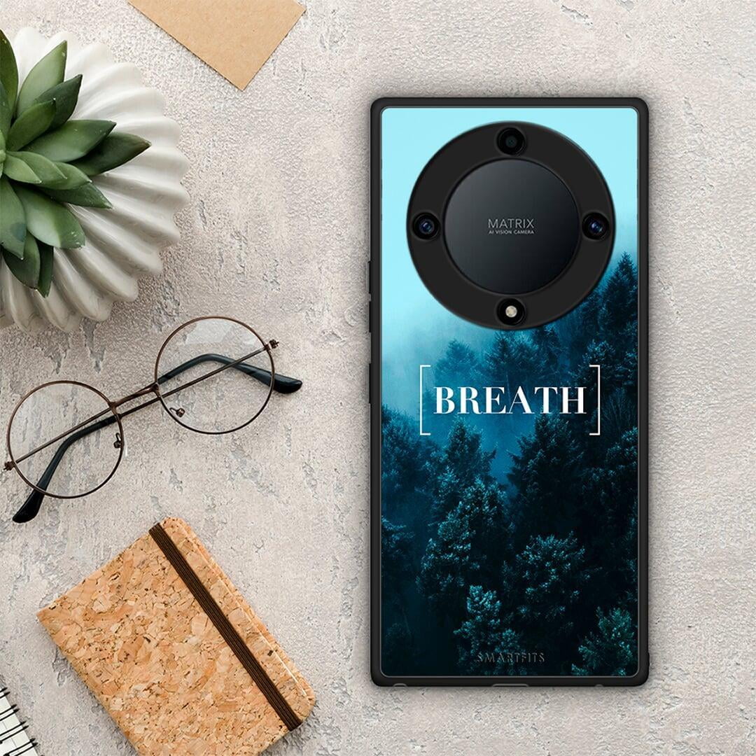 Θήκη Honor Magic5 Lite 5G / X9a Quote Breath από τη Smartfits με σχέδιο στο πίσω μέρος και μαύρο περίβλημα | Honor Magic5 Lite 5G / X9a Quote Breath Case with Colorful Back and Black Bezels