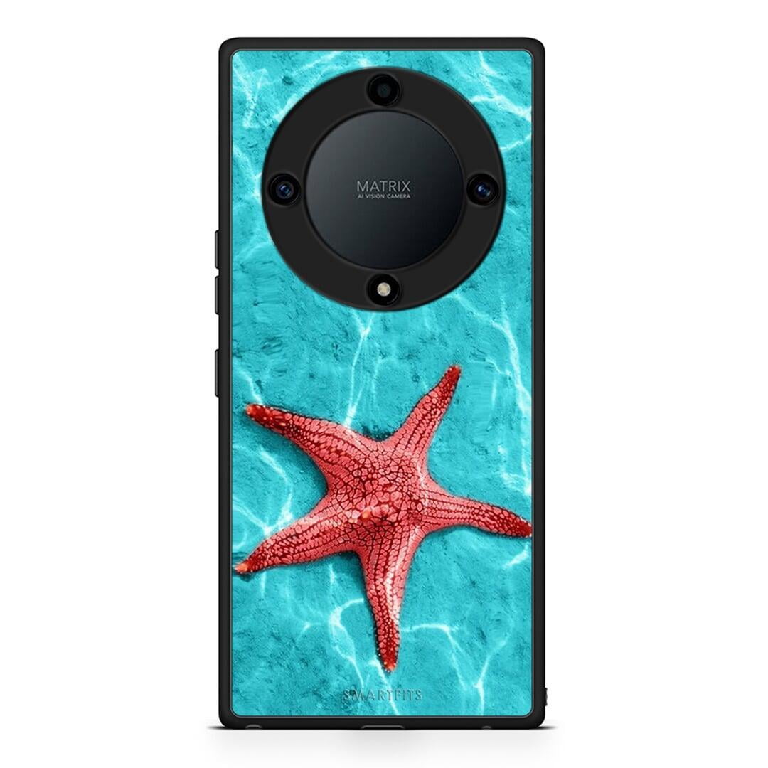 Θήκη Honor Magic5 Lite 5G / X40 / X9a Red Starfish από τη Smartfits με σχέδιο στο πίσω μέρος και μαύρο περίβλημα | Honor Magic5 Lite 5G / X40 / X9a Red Starfish Case with Colorful Back and Black Bezels