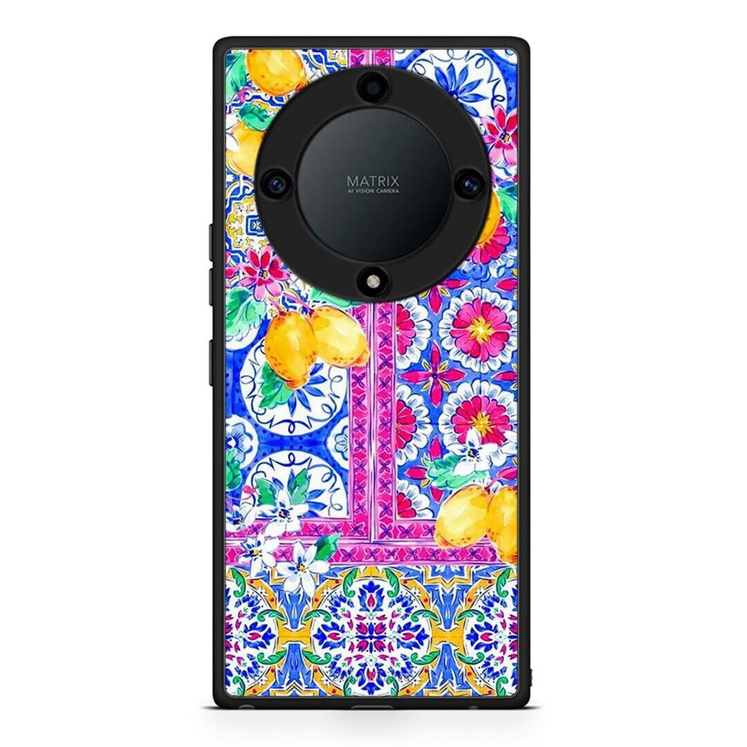 Θήκη Honor Magic5 Lite 5G / X9a Retro Spring από τη Smartfits με σχέδιο στο πίσω μέρος και μαύρο περίβλημα | Honor Magic5 Lite 5G / X9a Retro Spring Case with Colorful Back and Black Bezels