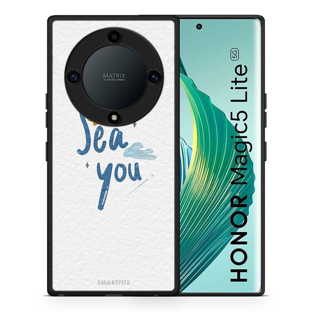 Θήκη Honor Magic5 Lite 5G / X9a Sea You από τη Smartfits με σχέδιο στο πίσω μέρος και μαύρο περίβλημα | Honor Magic5 Lite 5G / X9a Sea You Case with Colorful Back and Black Bezels