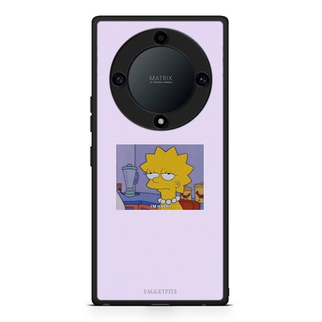 Θήκη Honor Magic5 Lite 5G / X9a So Happy από τη Smartfits με σχέδιο στο πίσω μέρος και μαύρο περίβλημα | Honor Magic5 Lite 5G / X9a So Happy Case with Colorful Back and Black Bezels