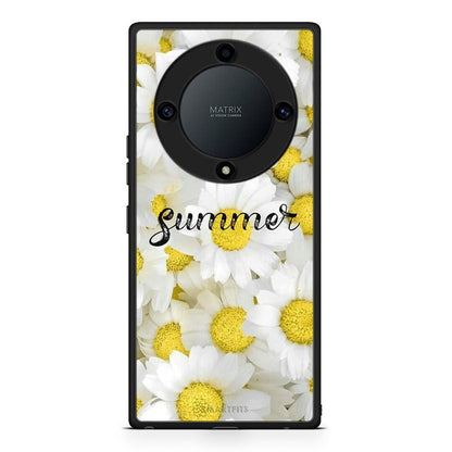 Θήκη Honor Magic5 Lite 5G / X9a Summer Daisies από τη Smartfits με σχέδιο στο πίσω μέρος και μαύρο περίβλημα | Honor Magic5 Lite 5G / X9a Summer Daisies Case with Colorful Back and Black Bezels