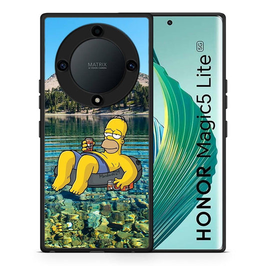 Θήκη Honor Magic5 Lite 5G / X9a Summer Happiness από τη Smartfits με σχέδιο στο πίσω μέρος και μαύρο περίβλημα | Honor Magic5 Lite 5G / X9a Summer Happiness Case with Colorful Back and Black Bezels