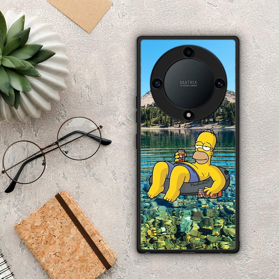 Θήκη Honor Magic5 Lite 5G / X9a Summer Happiness από τη Smartfits με σχέδιο στο πίσω μέρος και μαύρο περίβλημα | Honor Magic5 Lite 5G / X9a Summer Happiness Case with Colorful Back and Black Bezels