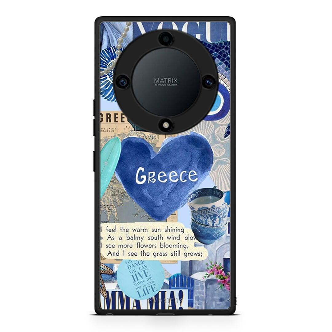 Θήκη Honor Magic5 Lite 5G / X9a Summer In Greece από τη Smartfits με σχέδιο στο πίσω μέρος και μαύρο περίβλημα | Honor Magic5 Lite 5G / X9a Summer In Greece Case with Colorful Back and Black Bezels