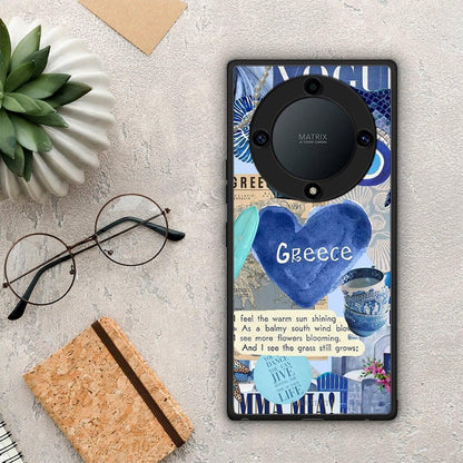Θήκη Honor Magic5 Lite 5G / X9a Summer In Greece από τη Smartfits με σχέδιο στο πίσω μέρος και μαύρο περίβλημα | Honor Magic5 Lite 5G / X9a Summer In Greece Case with Colorful Back and Black Bezels