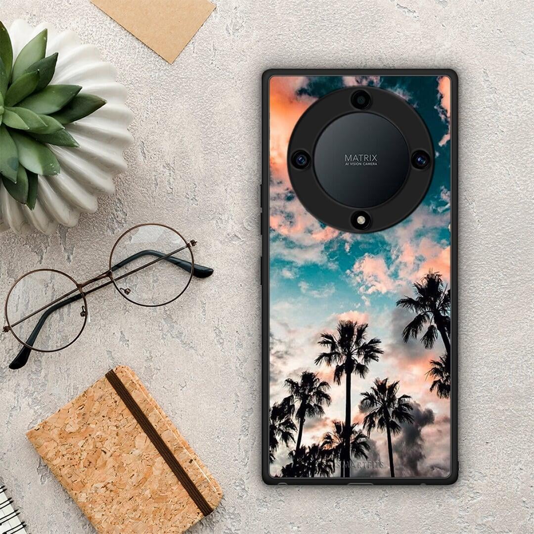 Θήκη Honor Magic5 Lite 5G / X9a Summer Sky από τη Smartfits με σχέδιο στο πίσω μέρος και μαύρο περίβλημα | Honor Magic5 Lite 5G / X9a Summer Sky Case with Colorful Back and Black Bezels