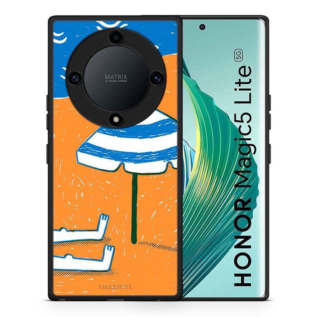 Θήκη Honor Magic5 Lite 5G / X40 / X9a Summering από τη Smartfits με σχέδιο στο πίσω μέρος και μαύρο περίβλημα | Honor Magic5 Lite 5G / X40 / X9a Summering Case with Colorful Back and Black Bezels