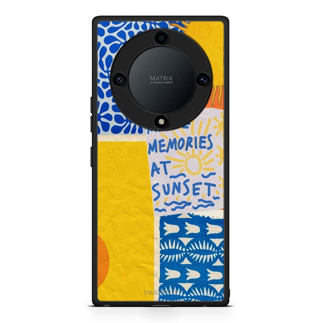 Θήκη Honor Magic5 Lite 5G / X9a Sunset Memories από τη Smartfits με σχέδιο στο πίσω μέρος και μαύρο περίβλημα | Honor Magic5 Lite 5G / X9a Sunset Memories Case with Colorful Back and Black Bezels