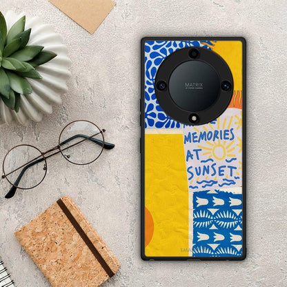 Θήκη Honor Magic5 Lite 5G / X9a Sunset Memories από τη Smartfits με σχέδιο στο πίσω μέρος και μαύρο περίβλημα | Honor Magic5 Lite 5G / X9a Sunset Memories Case with Colorful Back and Black Bezels