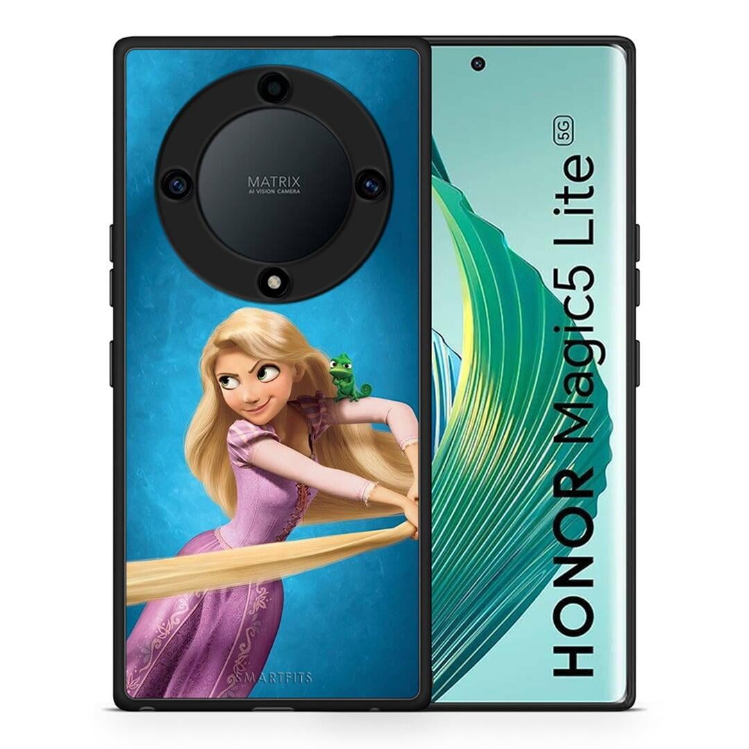 Θήκη Honor Magic5 Lite 5G / X9a Tangled 2 από τη Smartfits με σχέδιο στο πίσω μέρος και μαύρο περίβλημα | Honor Magic5 Lite 5G / X9a Tangled 2 Case with Colorful Back and Black Bezels