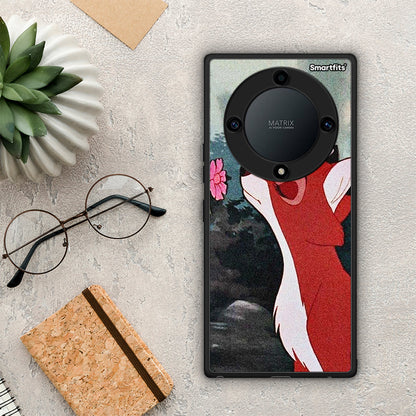 Θήκη Honor Magic5 Lite 5G / X9a Tod And Vixey Love 2 από τη Smartfits με σχέδιο στο πίσω μέρος και μαύρο περίβλημα | Honor Magic5 Lite 5G / X9a Tod And Vixey Love 2 Case with Colorful Back and Black Bezels