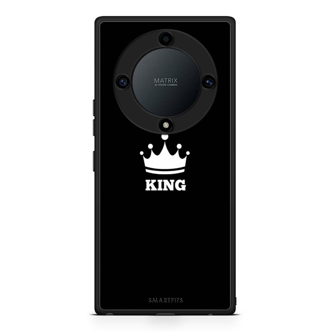 Θήκη Honor Magic5 Lite 5G / X9a Valentine King από τη Smartfits με σχέδιο στο πίσω μέρος και μαύρο περίβλημα | Honor Magic5 Lite 5G / X9a Valentine King Case with Colorful Back and Black Bezels