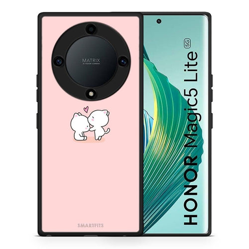 Θήκη Honor Magic5 Lite 5G / X9a Valentine Love από τη Smartfits με σχέδιο στο πίσω μέρος και μαύρο περίβλημα | Honor Magic5 Lite 5G / X9a Valentine Love Case with Colorful Back and Black Bezels