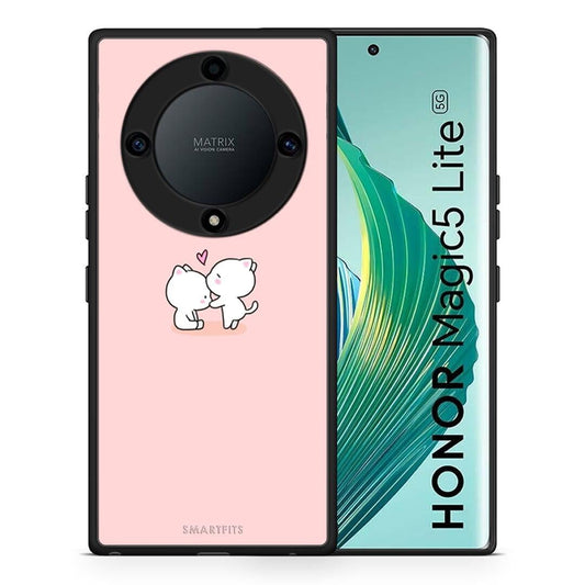 Θήκη Honor Magic5 Lite 5G / X9a Valentine Love από τη Smartfits με σχέδιο στο πίσω μέρος και μαύρο περίβλημα | Honor Magic5 Lite 5G / X9a Valentine Love Case with Colorful Back and Black Bezels
