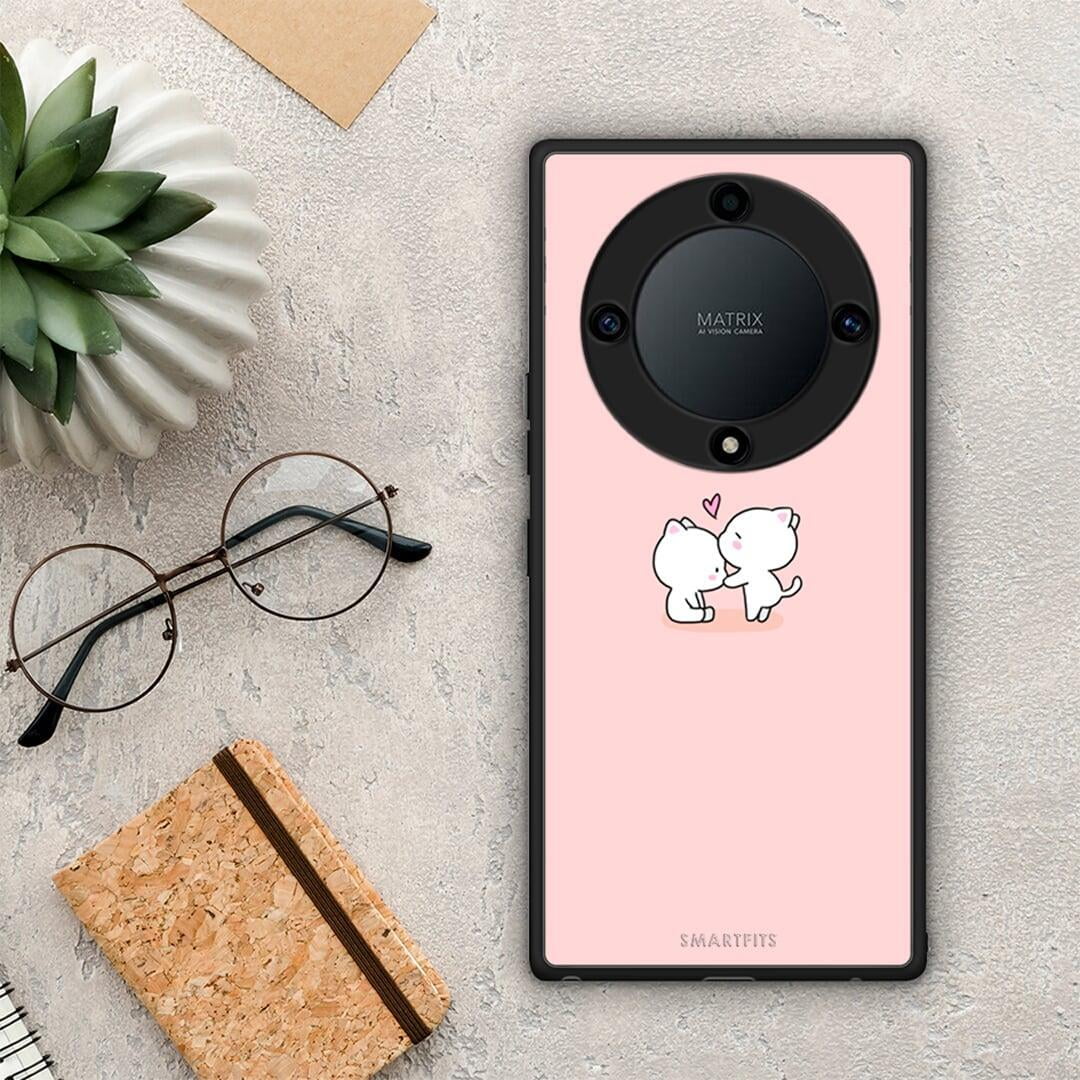 Θήκη Honor Magic5 Lite 5G / X9a Valentine Love από τη Smartfits με σχέδιο στο πίσω μέρος και μαύρο περίβλημα | Honor Magic5 Lite 5G / X9a Valentine Love Case with Colorful Back and Black Bezels