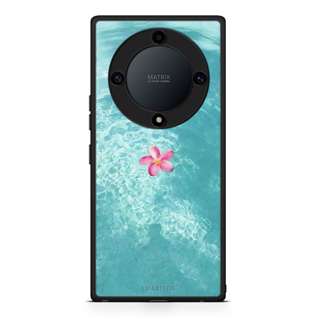 Θήκη Honor Magic5 Lite 5G / X9a Water Flower από τη Smartfits με σχέδιο στο πίσω μέρος και μαύρο περίβλημα | Honor Magic5 Lite 5G / X9a Water Flower Case with Colorful Back and Black Bezels
