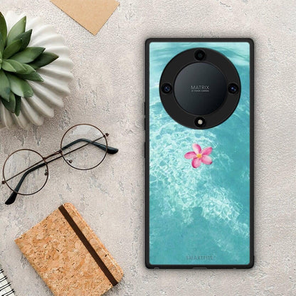 Θήκη Honor Magic5 Lite 5G / X9a Water Flower από τη Smartfits με σχέδιο στο πίσω μέρος και μαύρο περίβλημα | Honor Magic5 Lite 5G / X9a Water Flower Case with Colorful Back and Black Bezels