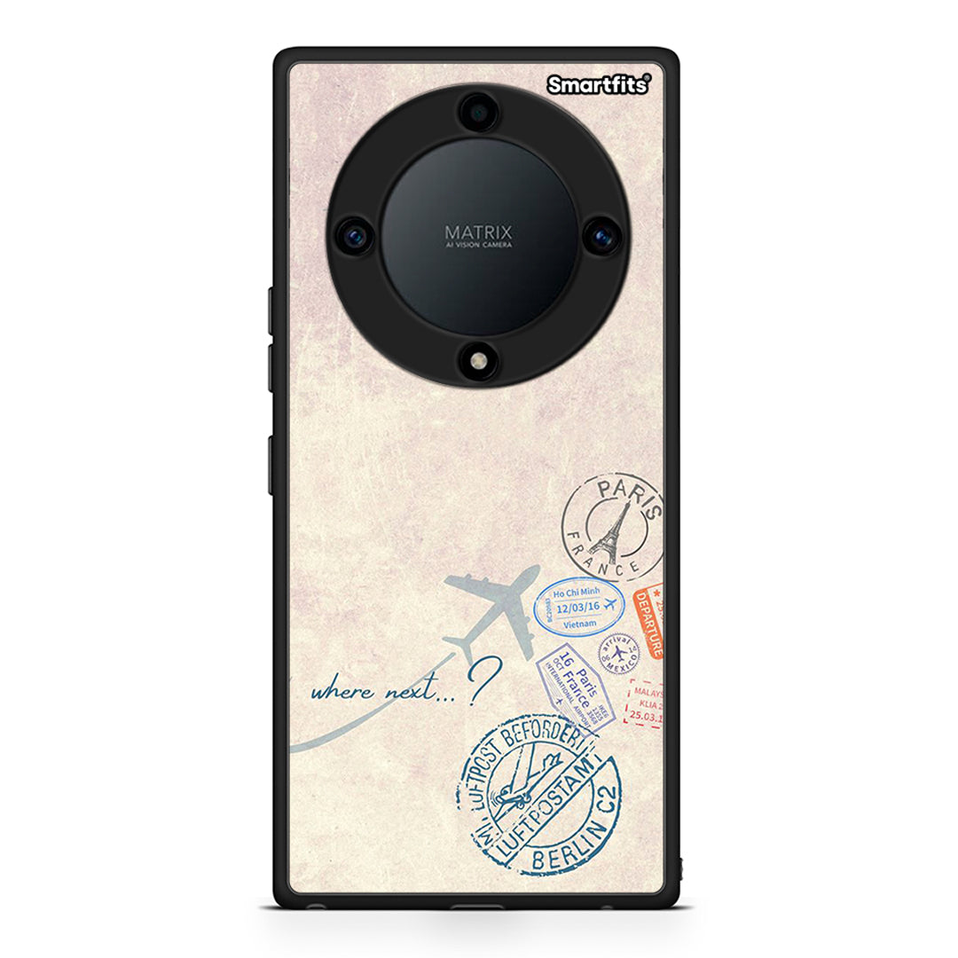 Θήκη Honor Magic5 Lite 5G / X9a Where Next από τη Smartfits με σχέδιο στο πίσω μέρος και μαύρο περίβλημα | Honor Magic5 Lite 5G / X9a Where Next Case with Colorful Back and Black Bezels